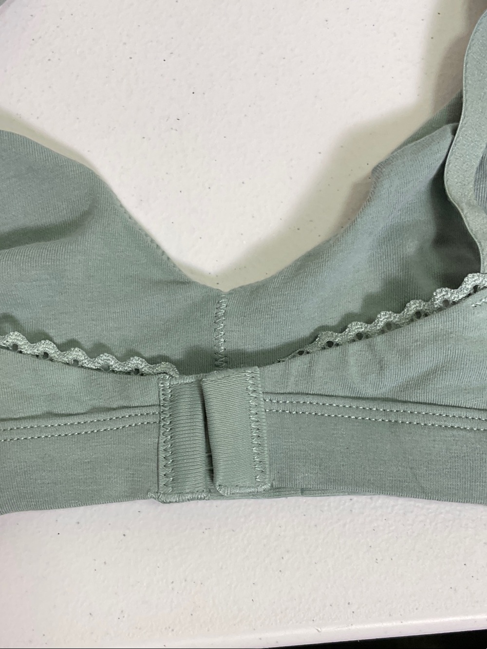 La Coochie Scoop Bralette - Sage with Lace Trim - Picture 5 of 6